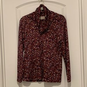 L.L. Women's Pima Cotton Tee Long-Sleeve Cowlneck Size M